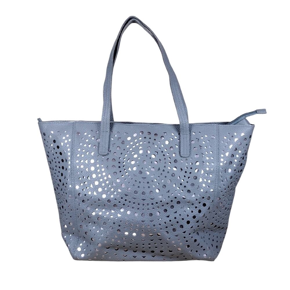 Bath & Body Works Grey Silver Women’s Tote Bag Purse Abstract Casual Work